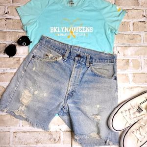 Vintage Levi's Orange Tab Shorts Disttressed Jean Cut Offs 70's 80's Size 32